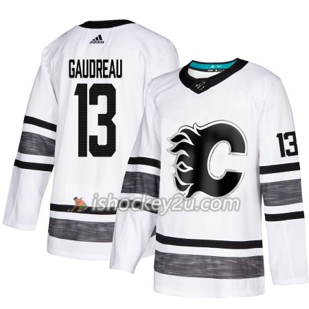 Mænd NHL Calgary Flames Trøje Johnny Gaudreau 13 Hvid 2019 All-Star Adidas Authentic Mænd NHL Calgary Flames Trøje Johnny Gaudreau 13 Hvid 2019 All-Star Adidas Authentic